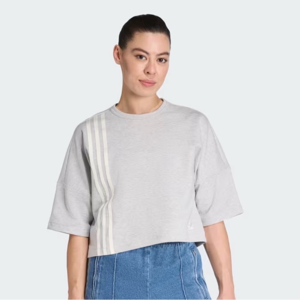 Adidas 3-Stripes Women's Gray Tee